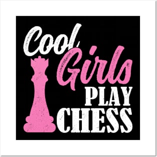 Cool Girls Play Chess Posters and Art